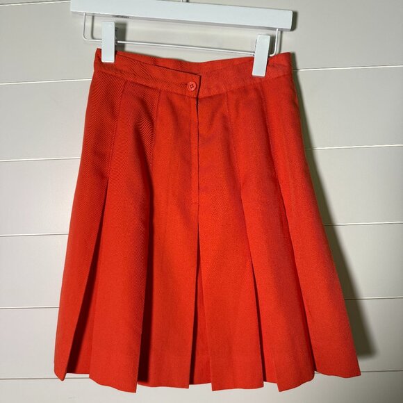 E.R. Gerard New York Orange/Tangerine Suit with Pleated Skirt Sz 6 - Picture 7 of 15